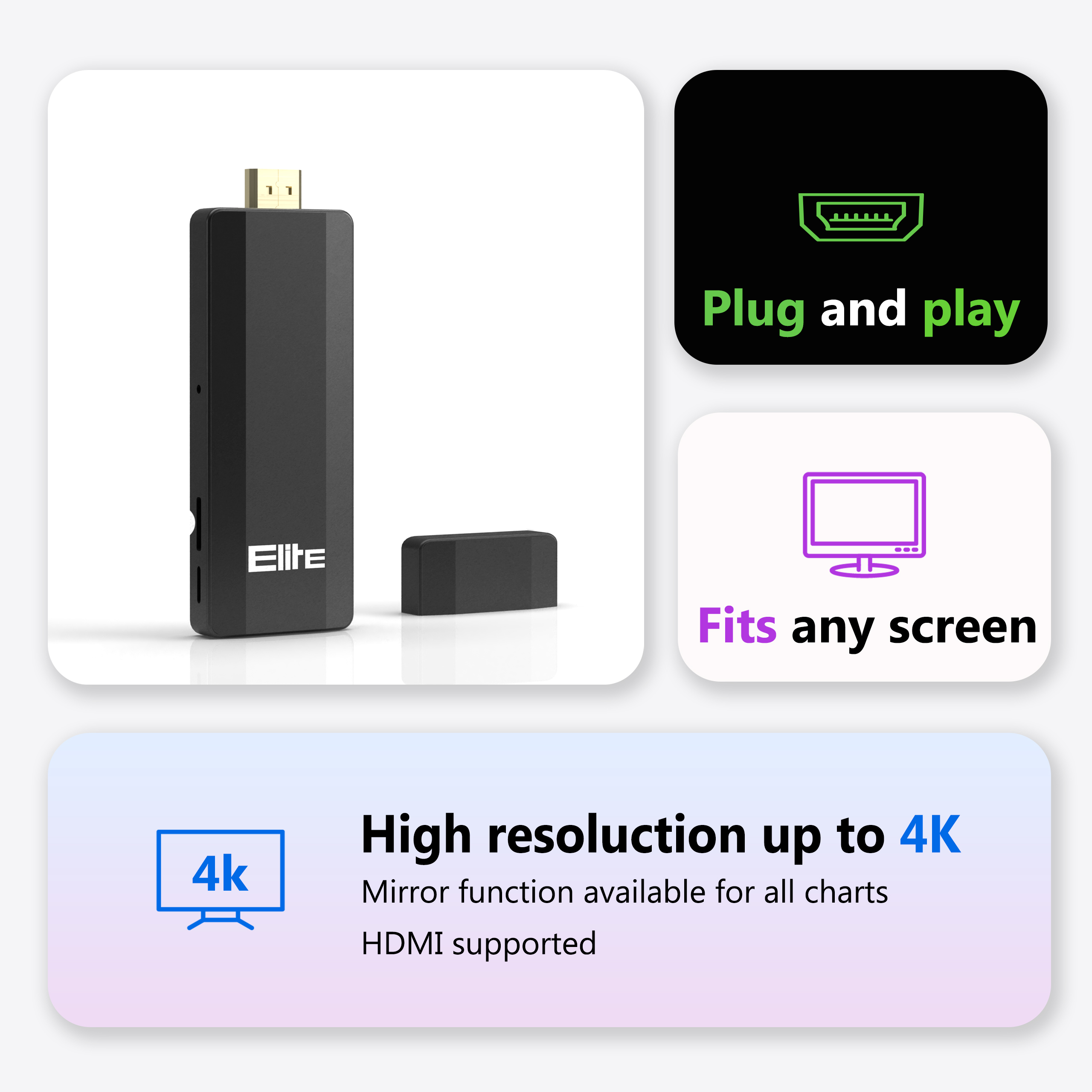 Plug and play 4K resolution